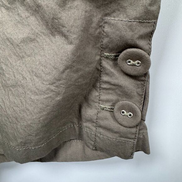 Crea Concept Women Button Front Cropped Pant 44 Olive Green Brown Made in Turkey - Picture 10 of 14